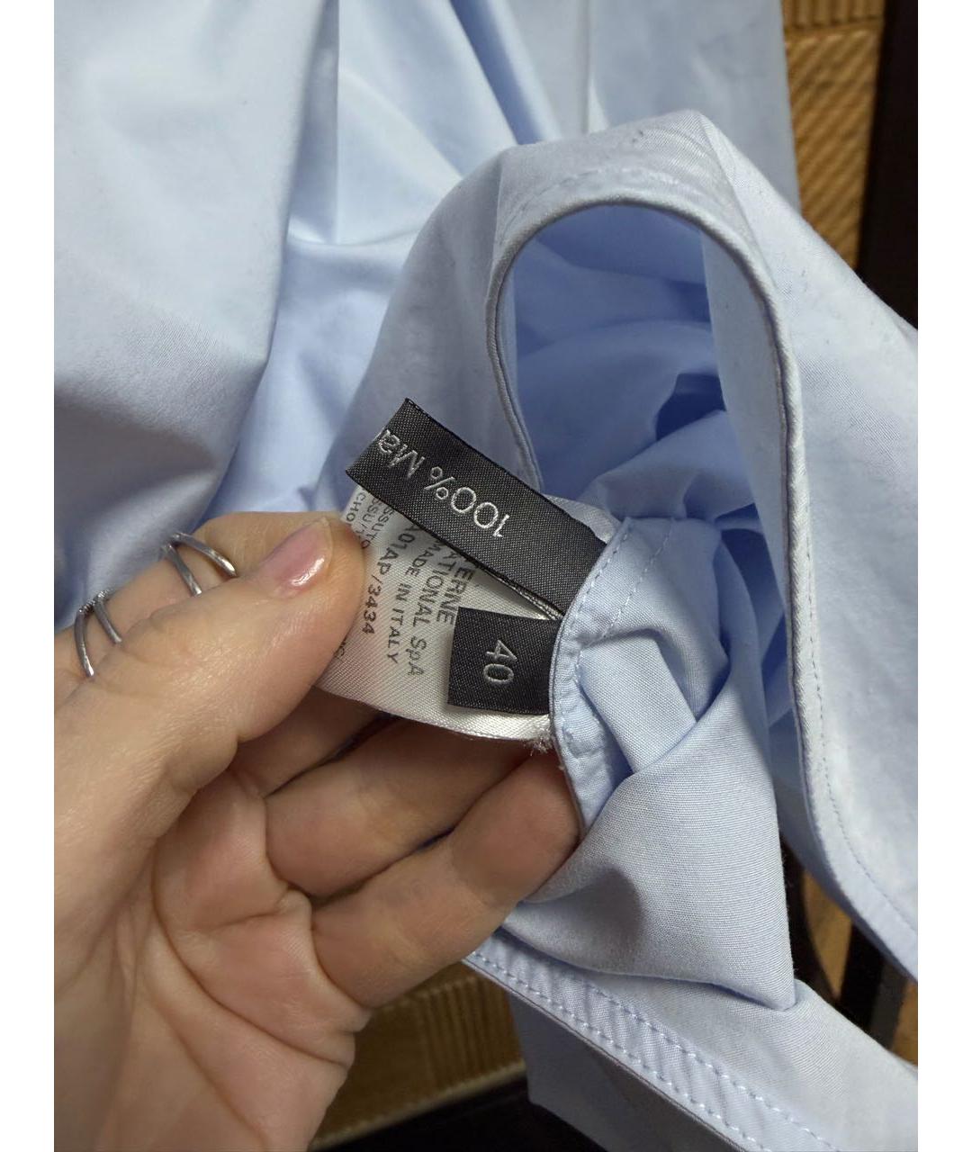 LORENA ANTONIAZZI Голубая хлопковая рубашка, фото 6