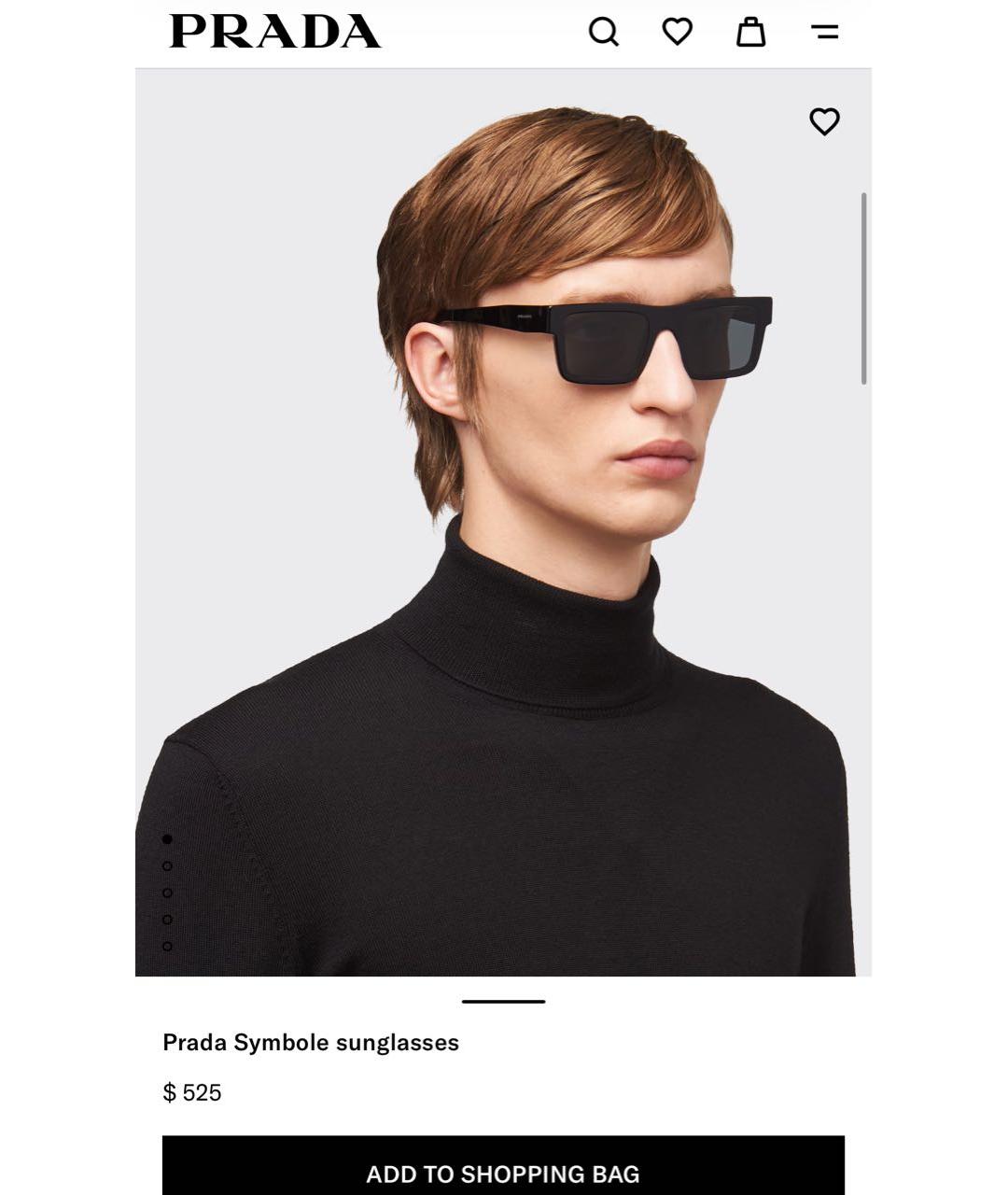 PRADA Коричневые пластиковые солнцезащитные очки, фото 8