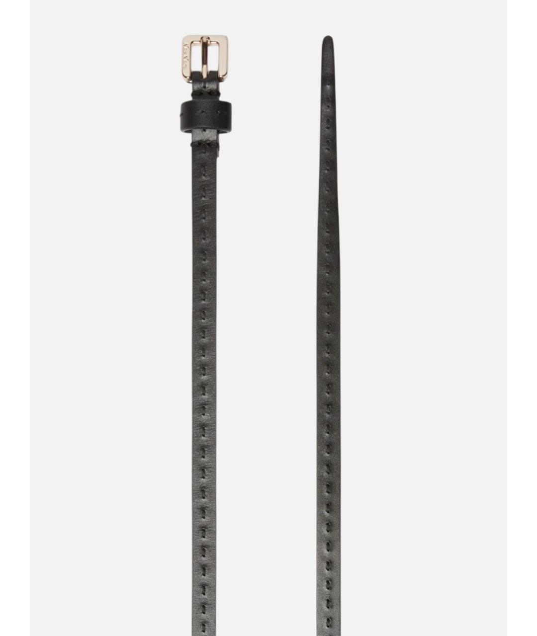 MAX MARA Черный кожаный ремень, фото 2