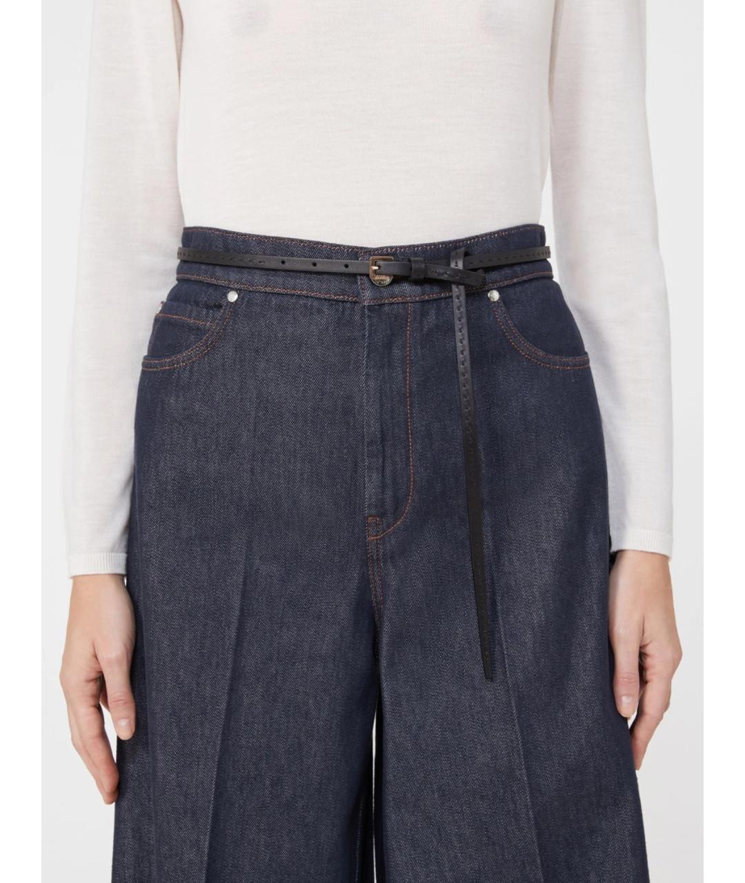 MAX MARA Черный кожаный ремень, фото 3