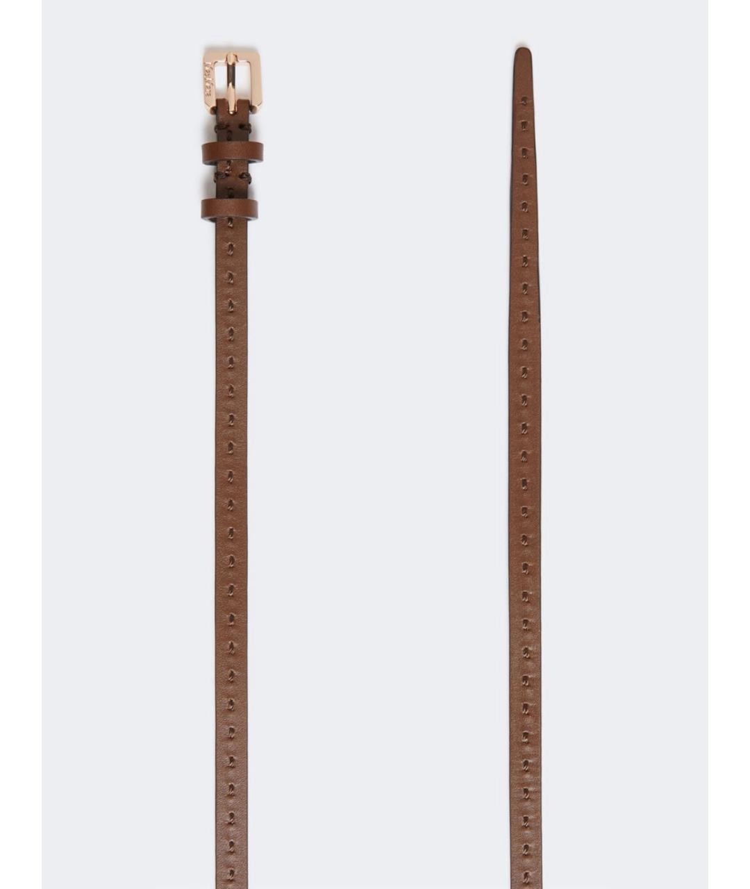 MAX MARA Коричневый кожаный ремень, фото 2