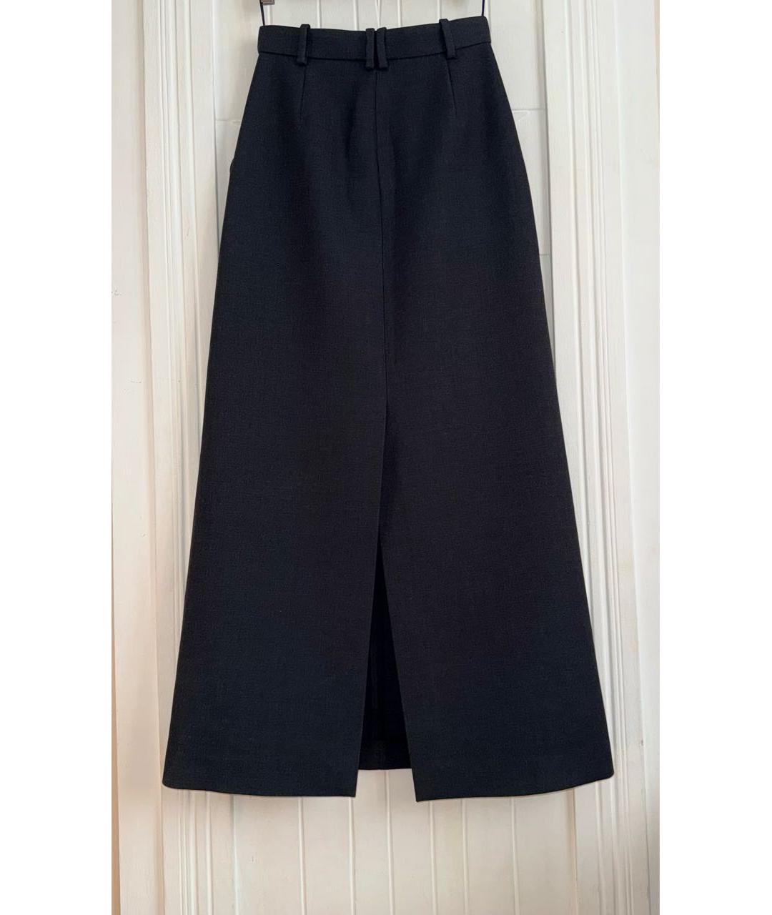 THE ROW Серая шерстяная юбка макси, фото 2