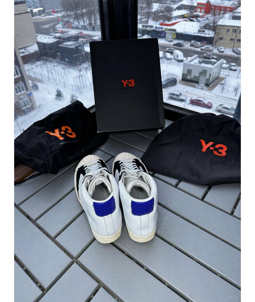 YOHJI YAMAMOTO Черные кожаные низкие кроссовки / кеды, фото 3