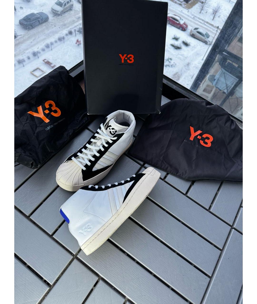 YOHJI YAMAMOTO Черные кожаные низкие кроссовки / кеды, фото 5