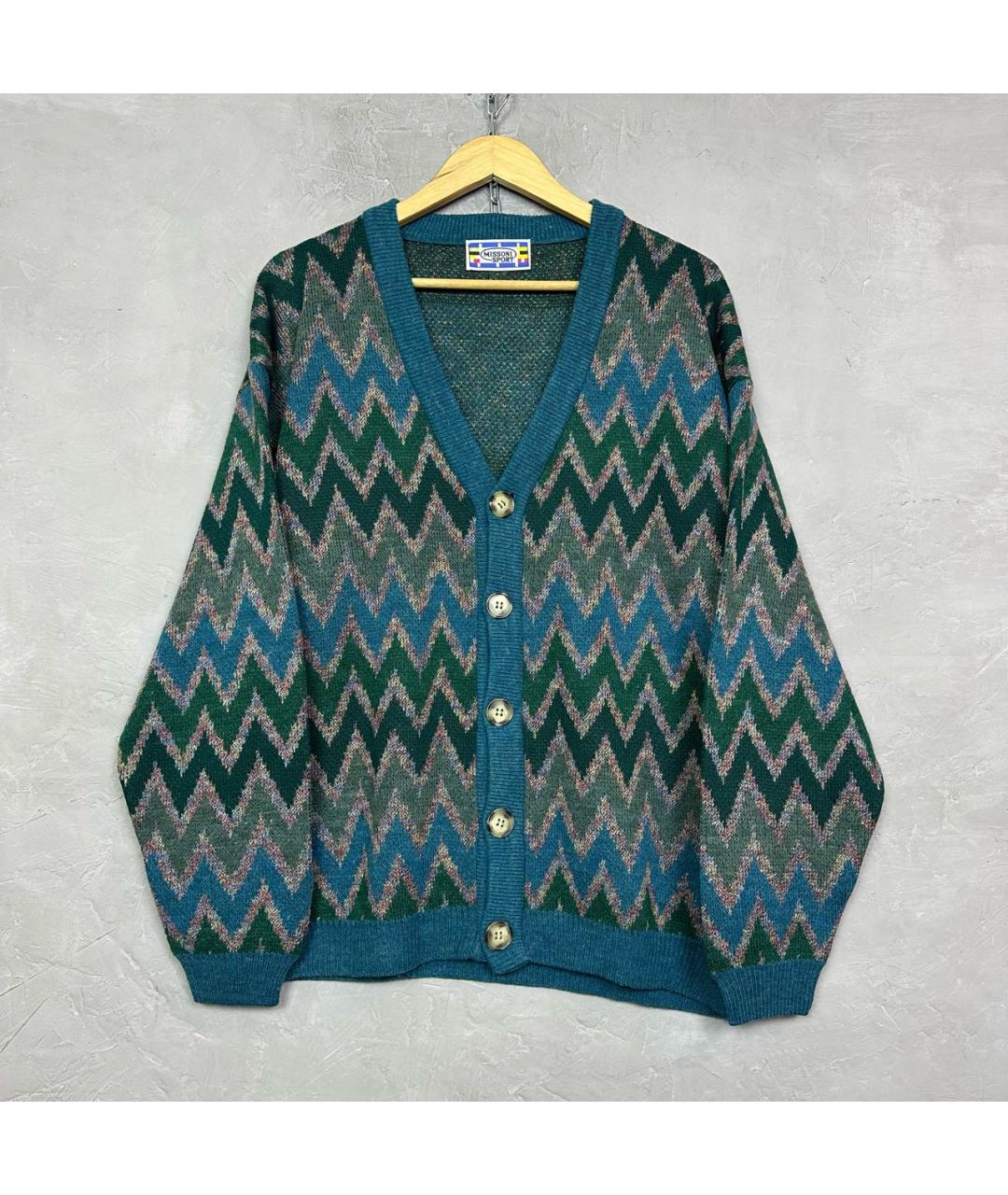 MISSONI Зеленый шерстяной кардиган, фото 2