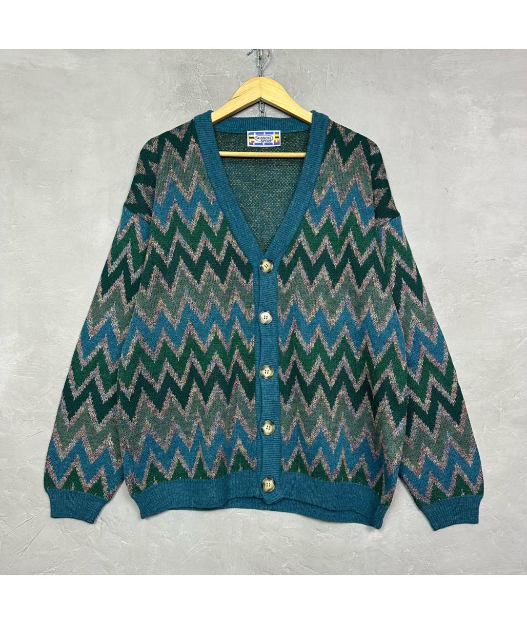 MISSONI Зеленый шерстяной кардиган, фото 7