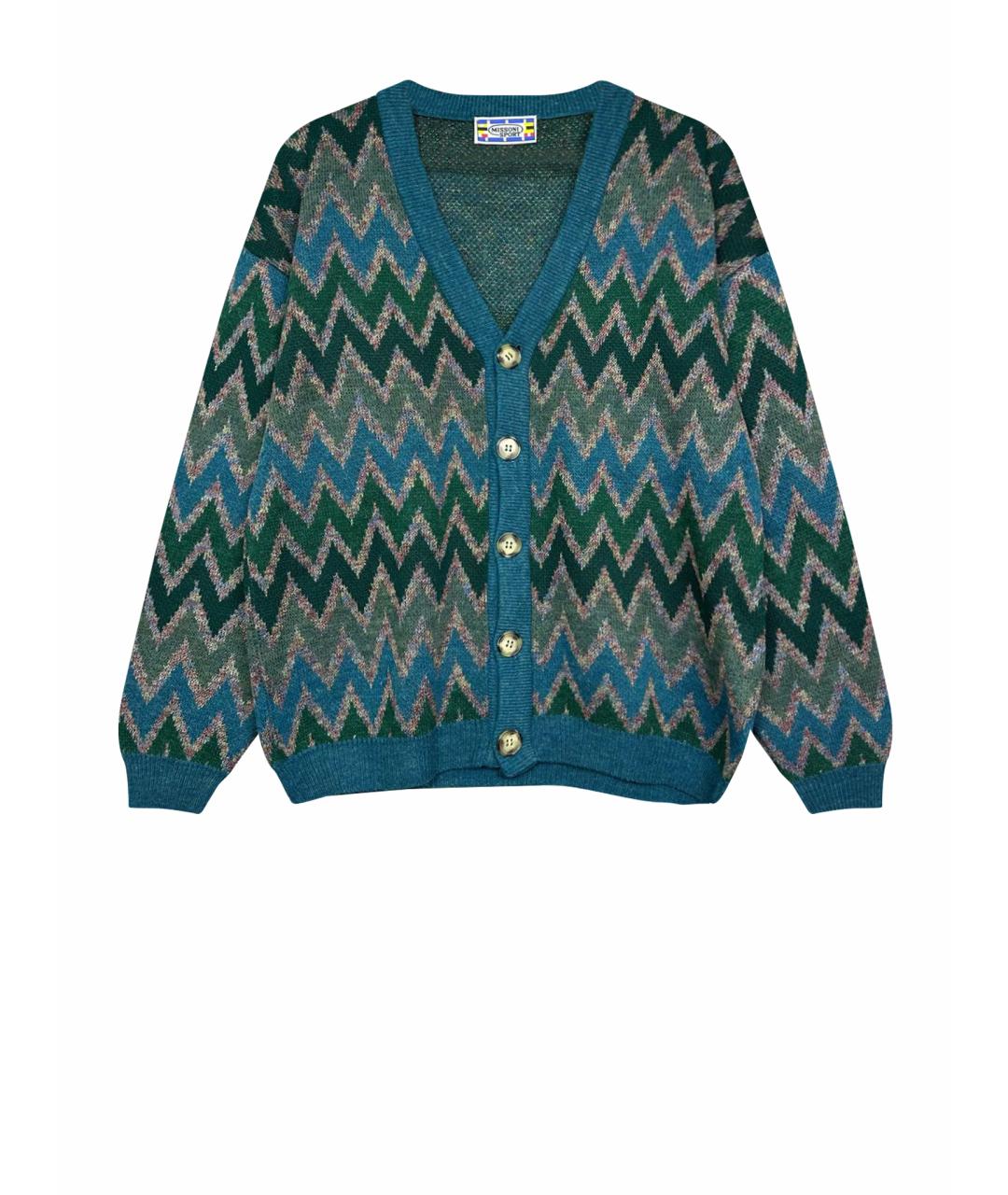 MISSONI Зеленый шерстяной кардиган, фото 1