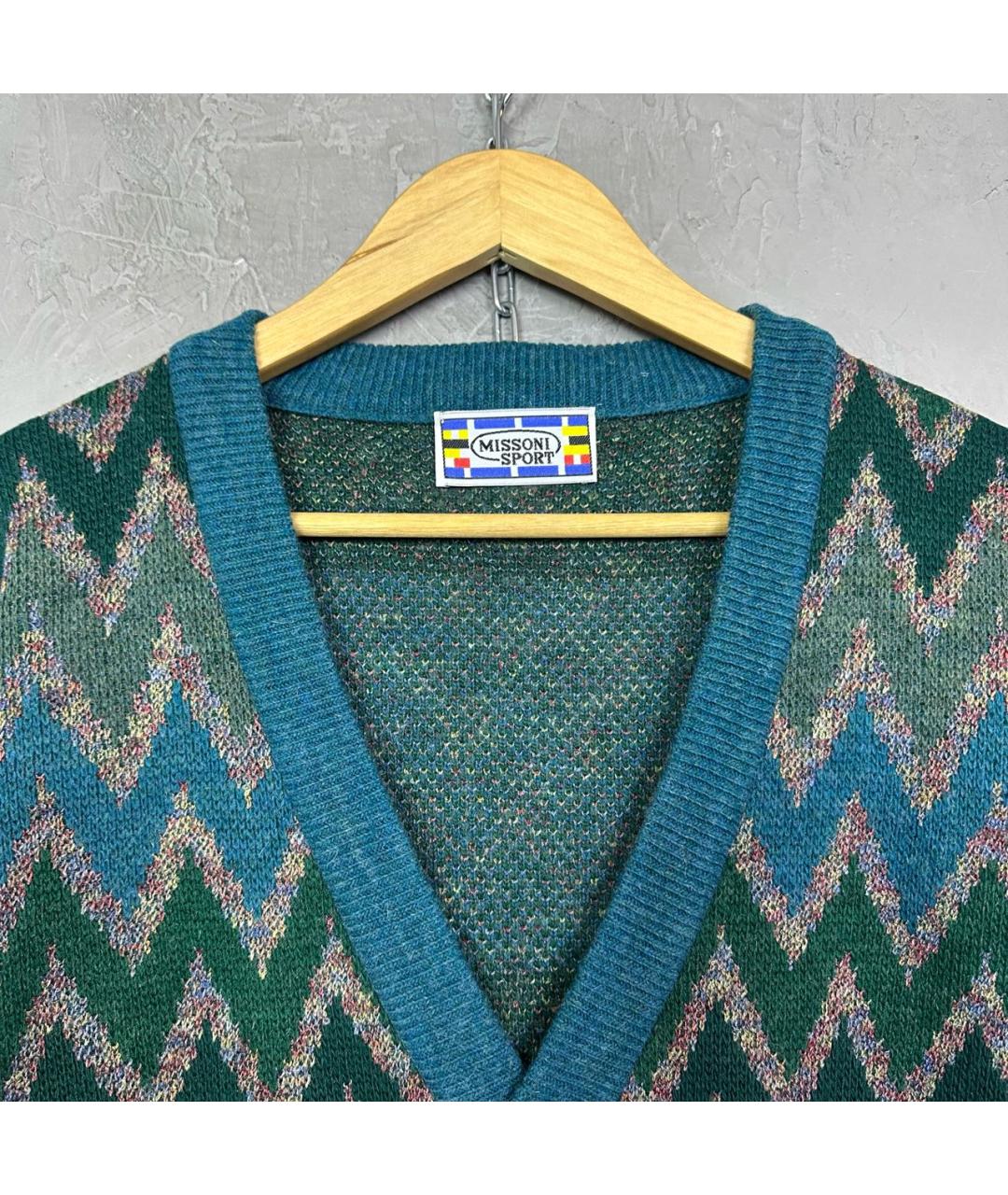 MISSONI Зеленый шерстяной кардиган, фото 3