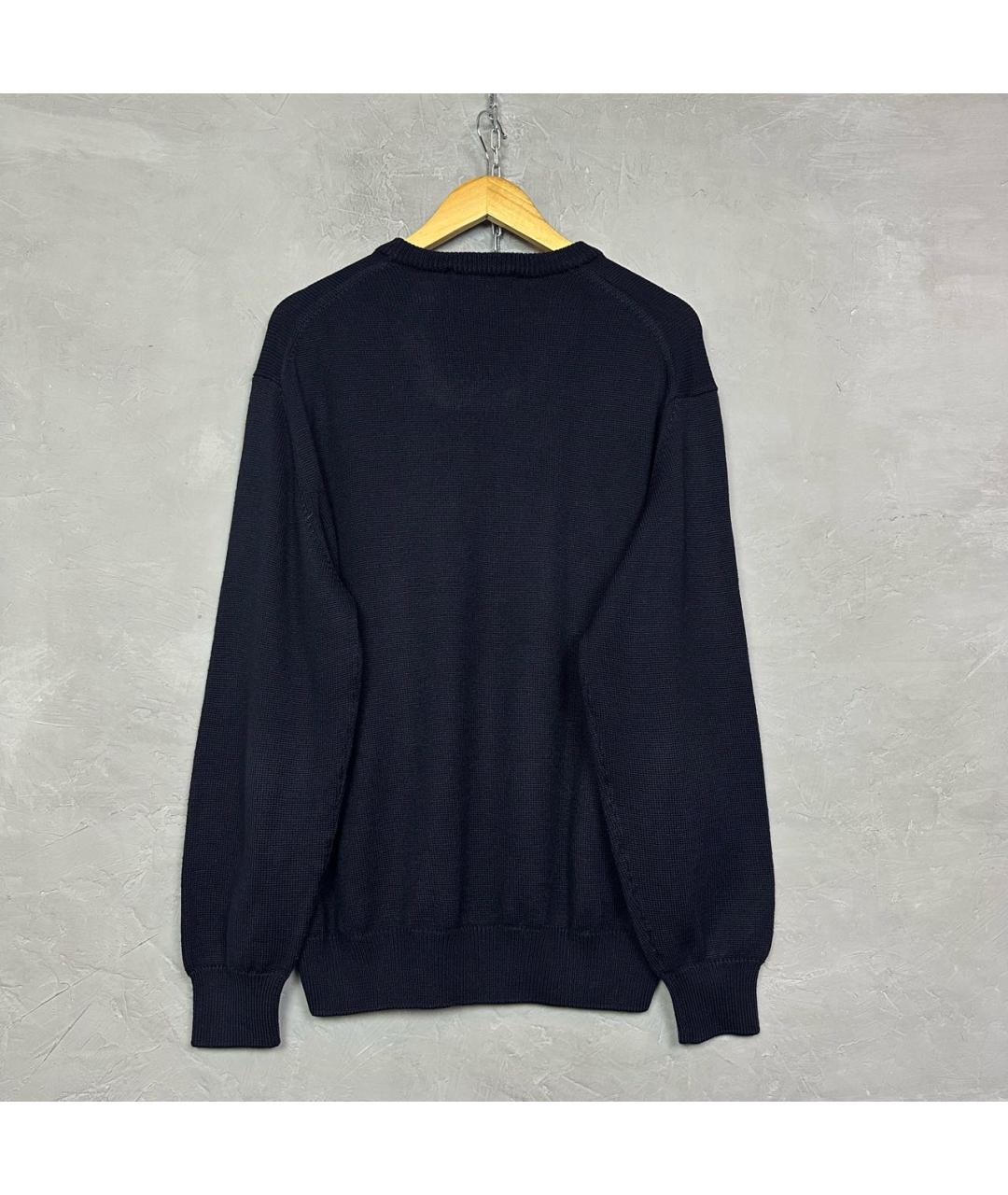 VALENTINO Темно-синий шерстяной джемпер / свитер, фото 5