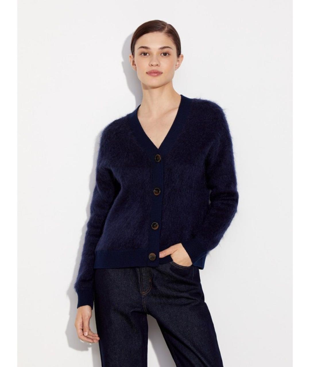 12 STOREEZ Темно-синий шерстяной кардиган, фото 2
