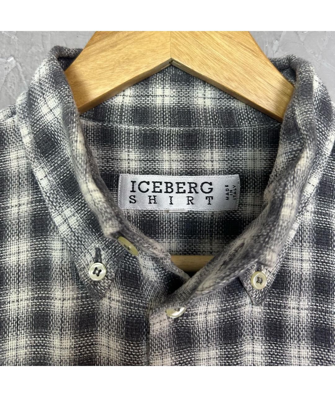 ICEBERG Серая хлопковая кэжуал рубашка, фото 5