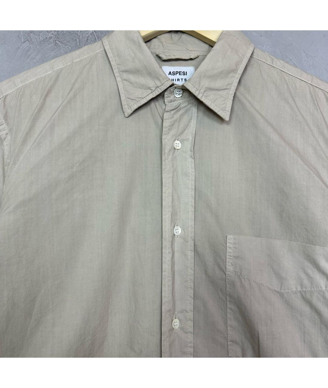 ASPESI Бежевая хлопковая классическая рубашка, фото 2