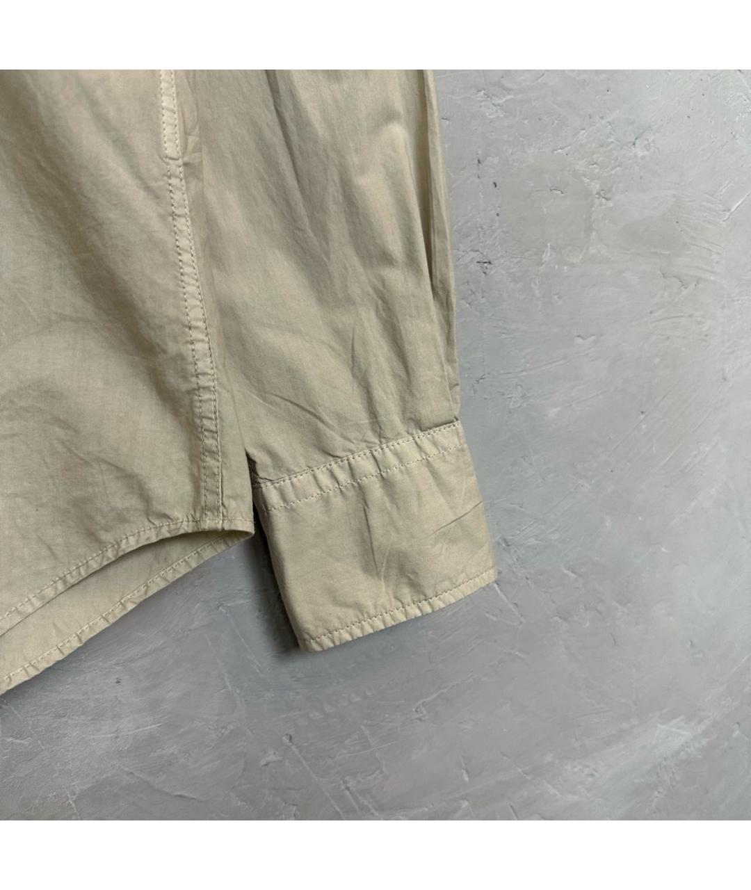 ASPESI Бежевая хлопковая классическая рубашка, фото 3