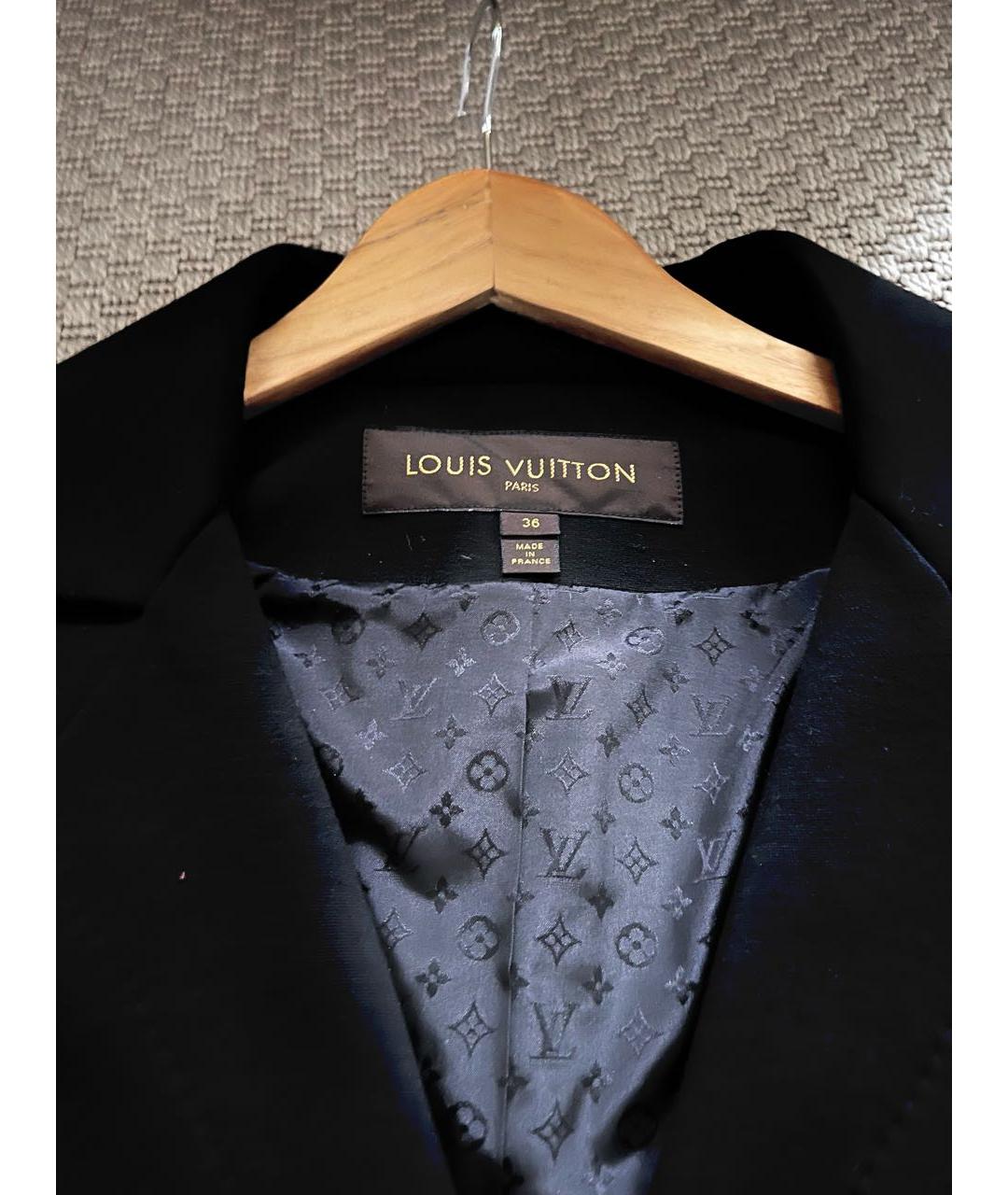 LOUIS VUITTON Черный шерстяной костюм с брюками, фото 5