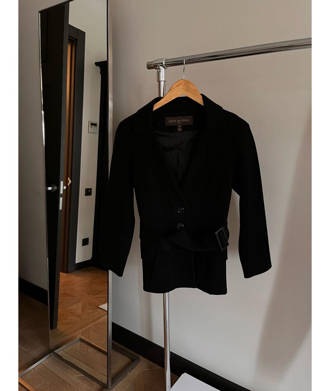 LOUIS VUITTON Черный шерстяной костюм с брюками, фото 2