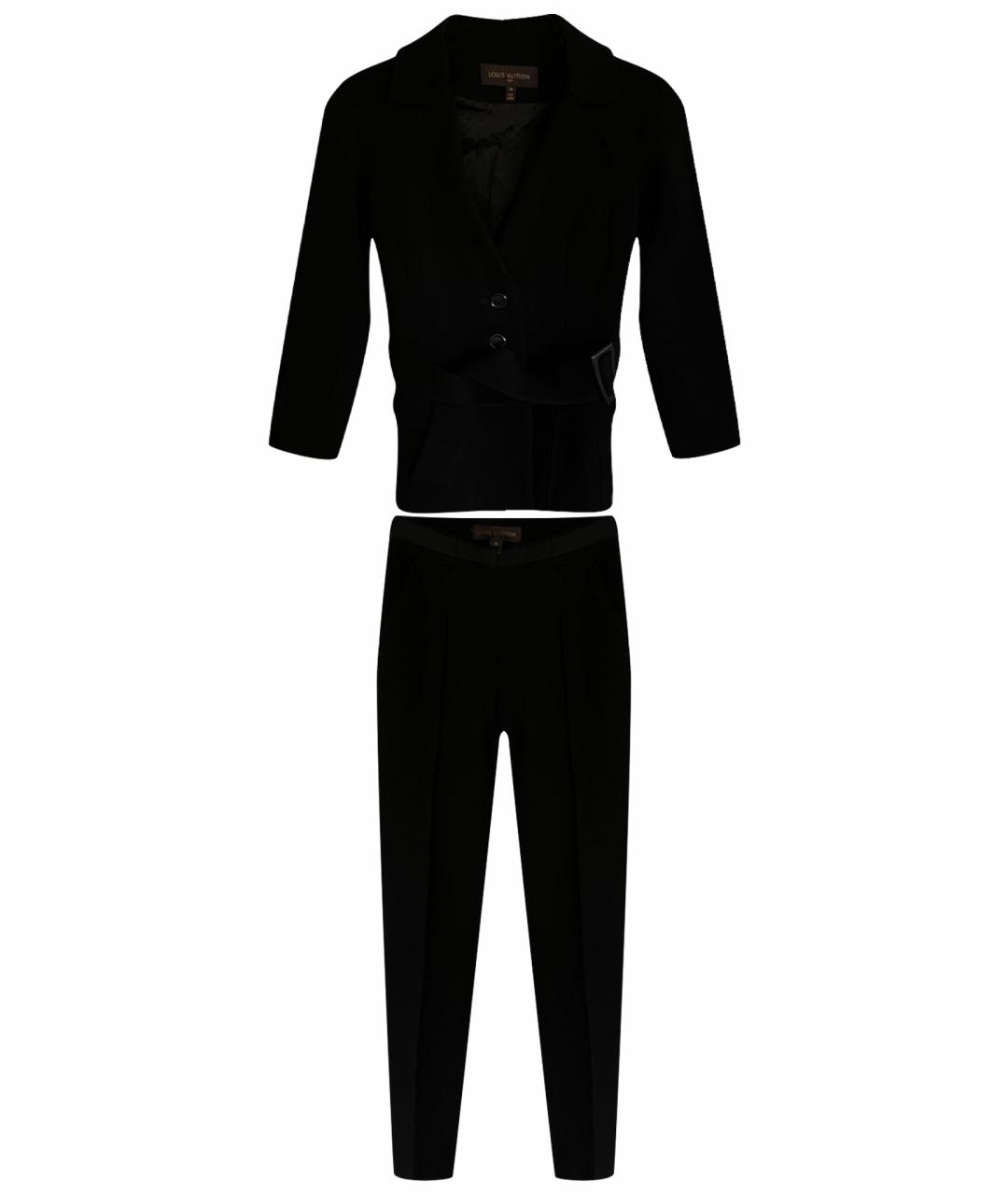 LOUIS VUITTON Черный шерстяной костюм с брюками, фото 1