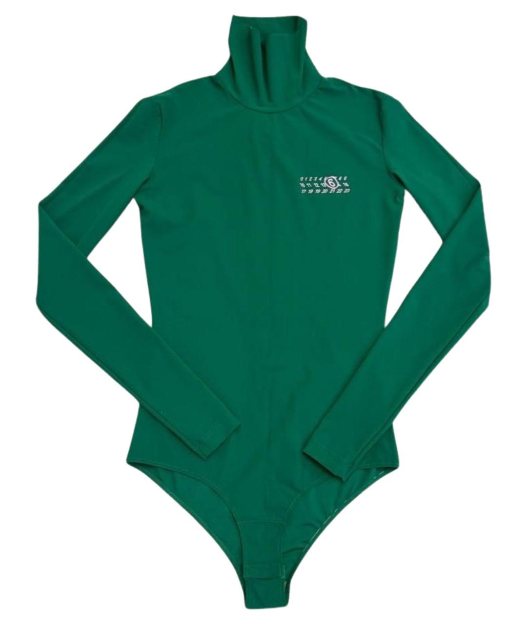 MM6 MAISON MARGIELA Зеленая полиамидовая водолазка, фото 1