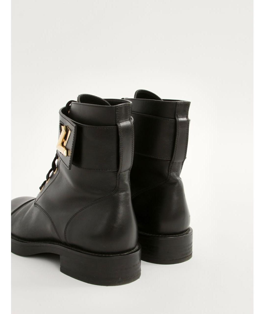 LOUIS VUITTON Черные кожаные ботинки, фото 3