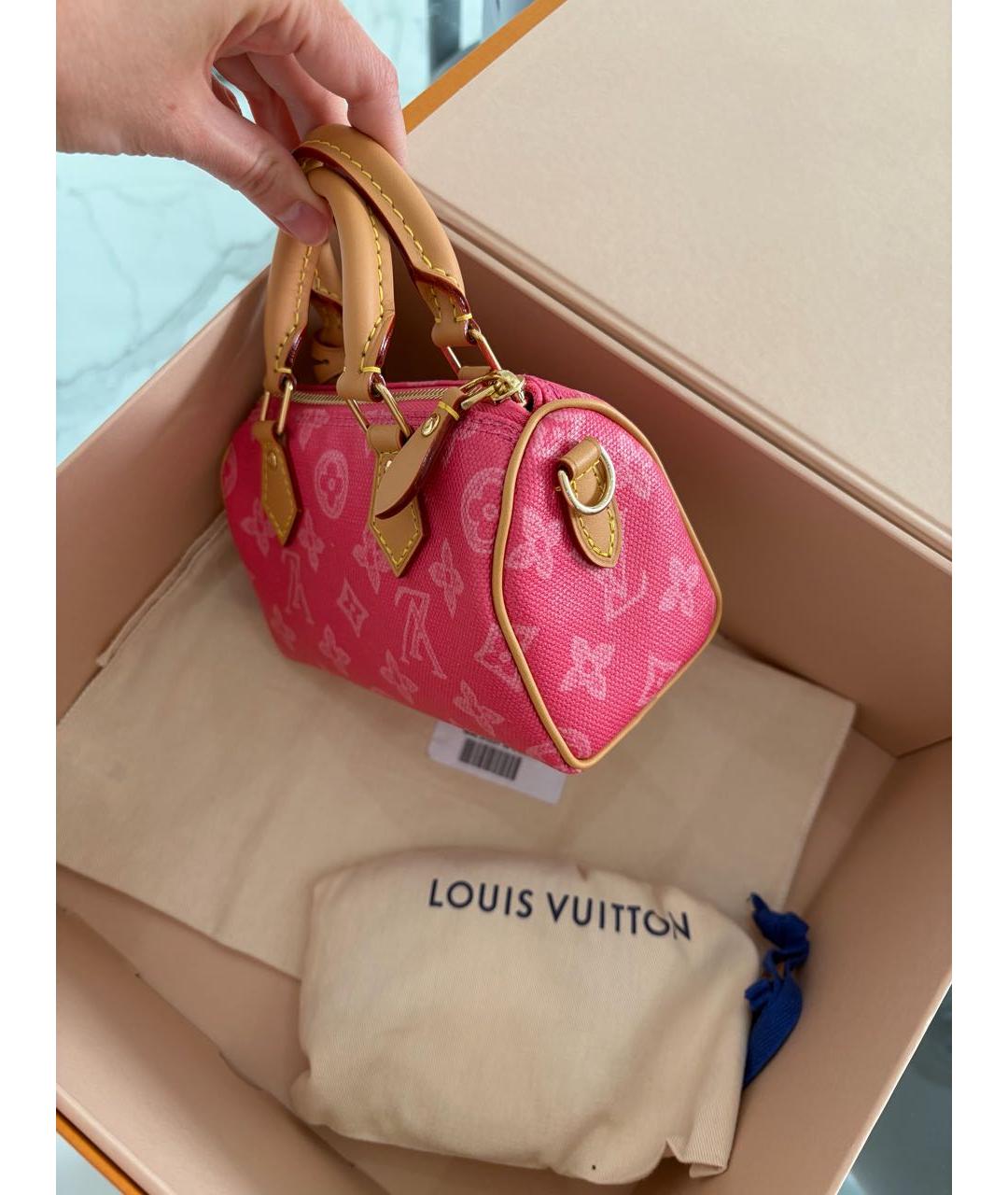 LOUIS VUITTON Розовая сумка с короткими ручками, фото 4