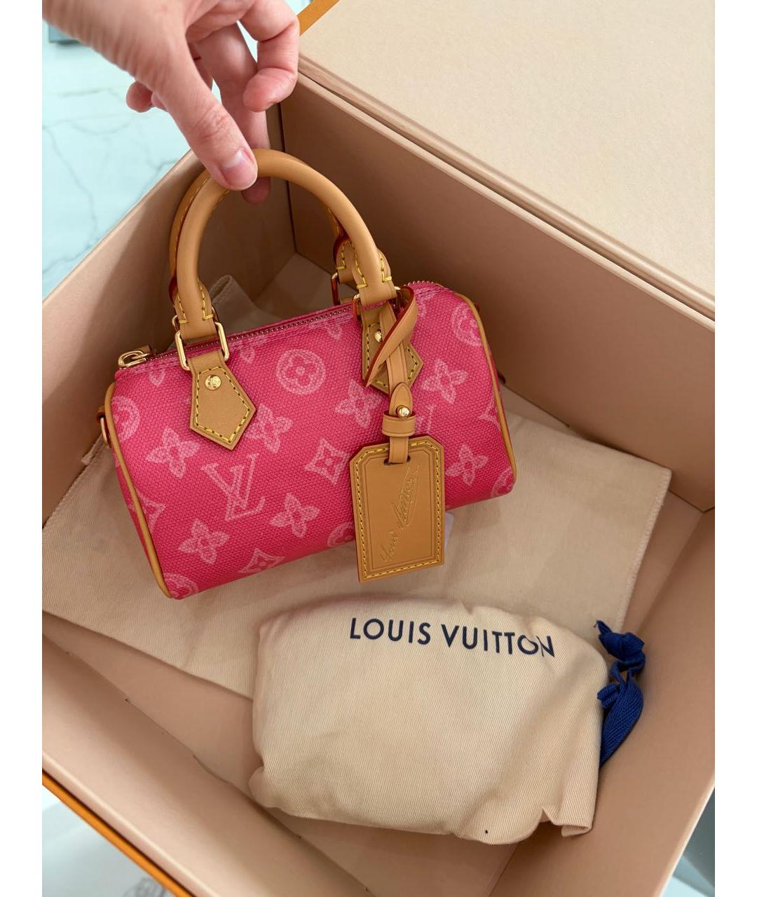 LOUIS VUITTON Розовая сумка с короткими ручками, фото 3