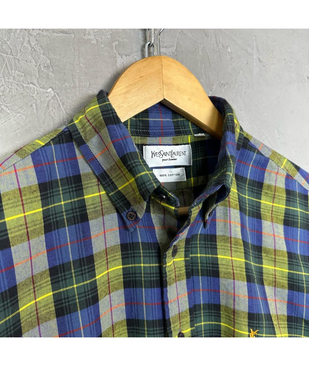 SAINT LAURENT Мульти хлопковая кэжуал рубашка, фото 7