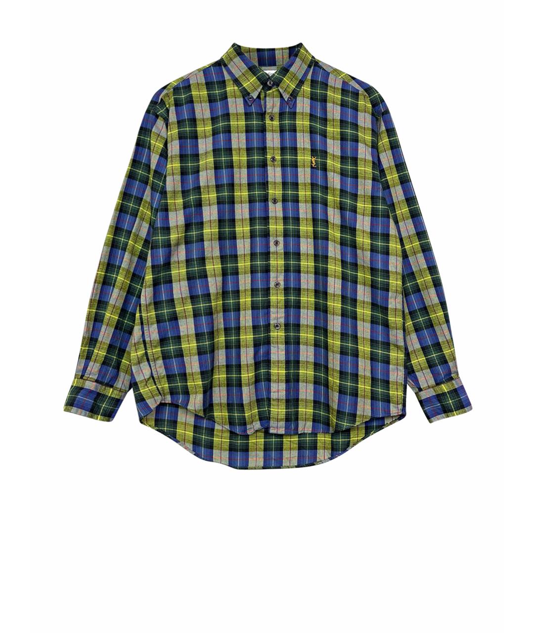 SAINT LAURENT Мульти хлопковая кэжуал рубашка, фото 1