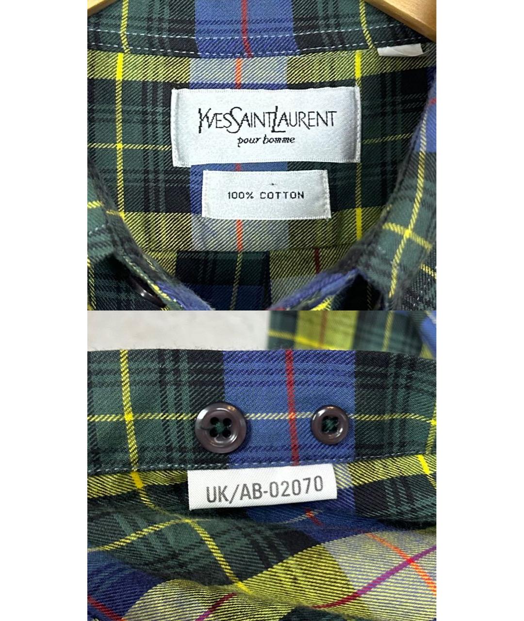 SAINT LAURENT Мульти хлопковая кэжуал рубашка, фото 8