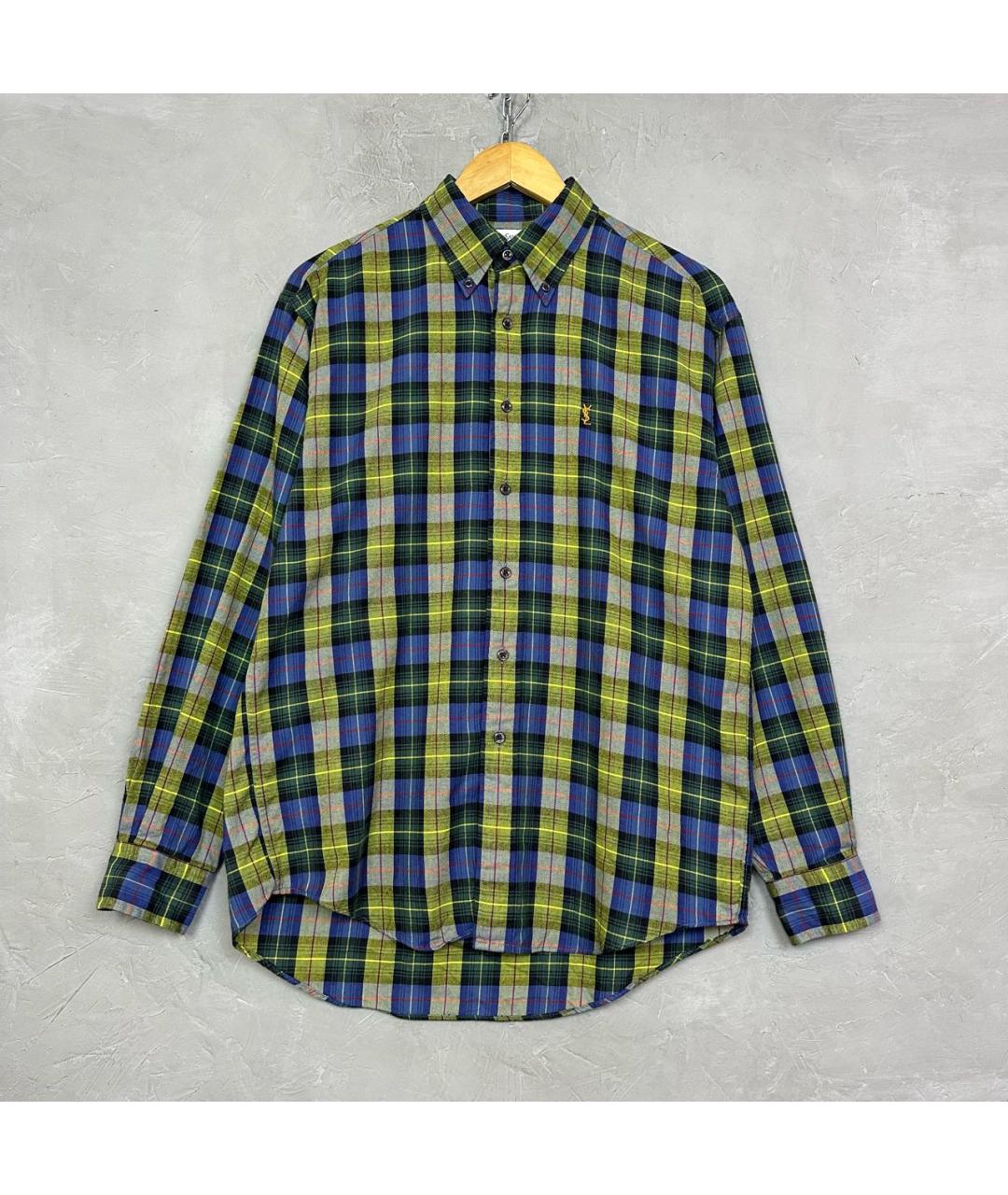 SAINT LAURENT Мульти хлопковая кэжуал рубашка, фото 9