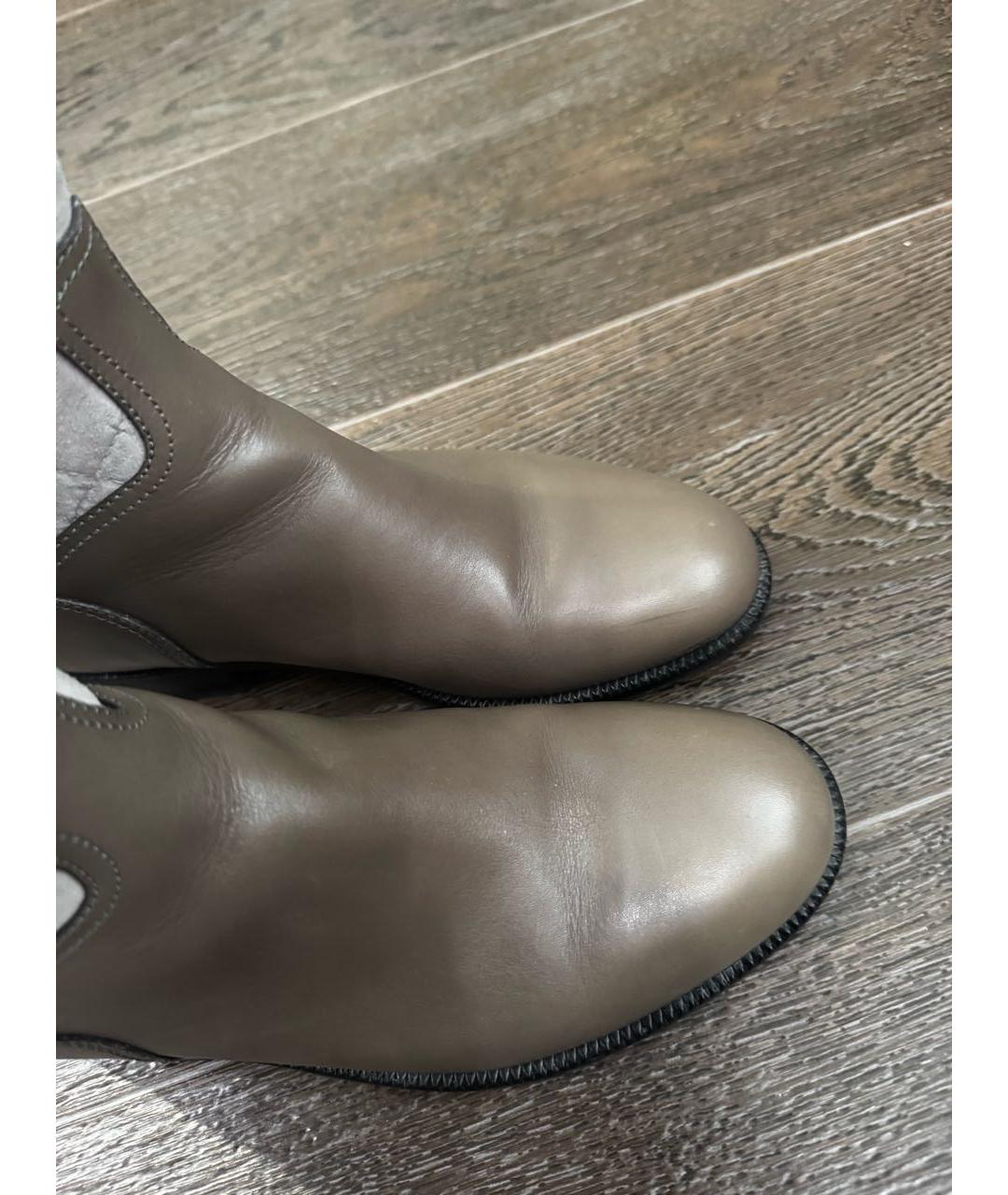 CHANEL Бежевые кожаные сапоги, фото 3