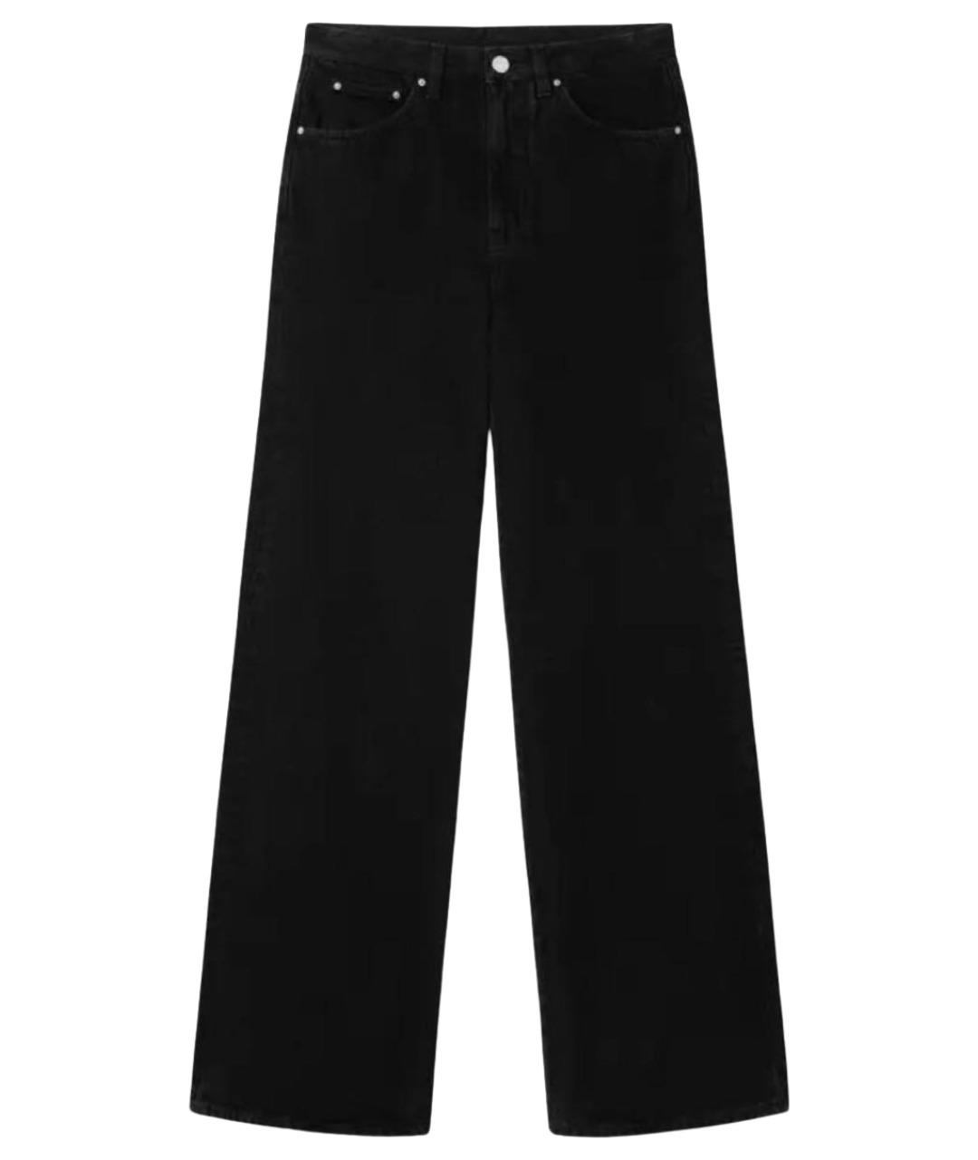 TOTEME Черные хлопковые прямые джинсы, фото 1