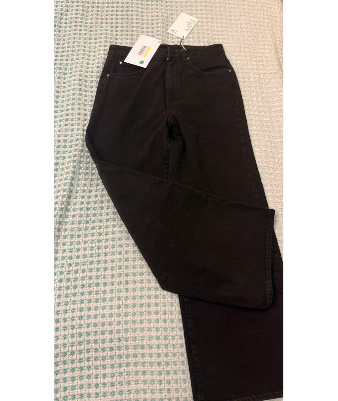 TOTEME Черные хлопковые прямые джинсы, фото 2