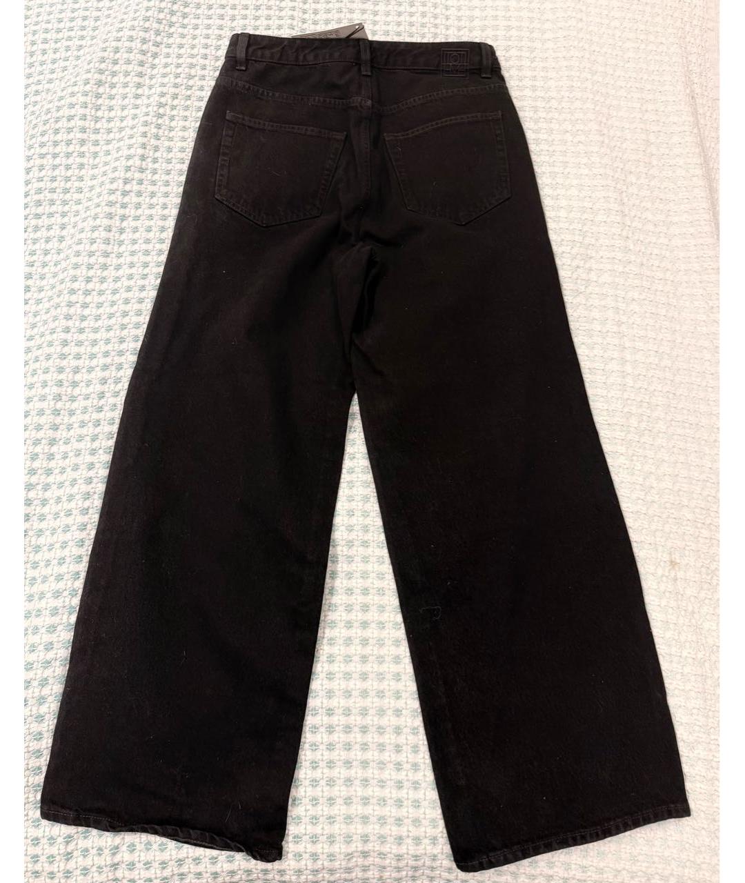 TOTEME Черные хлопковые прямые джинсы, фото 5