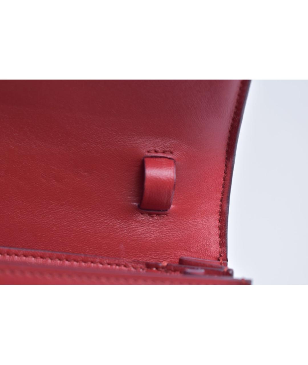 CELINE Красная кожаная сумка через плечо, фото 8