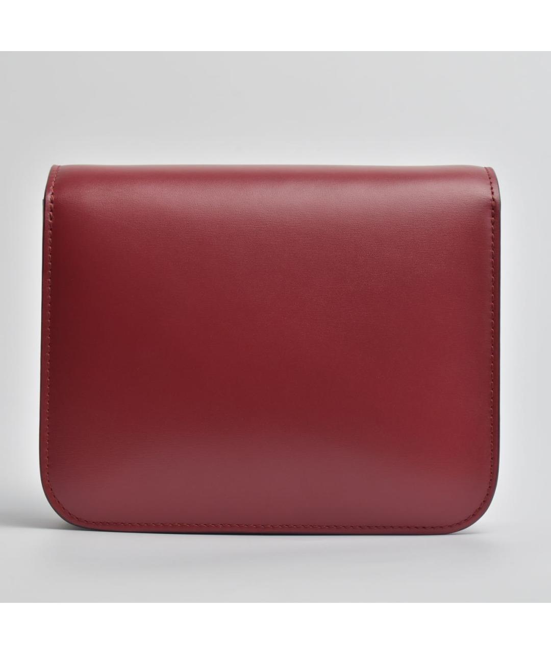 CELINE Красная кожаная сумка через плечо, фото 3