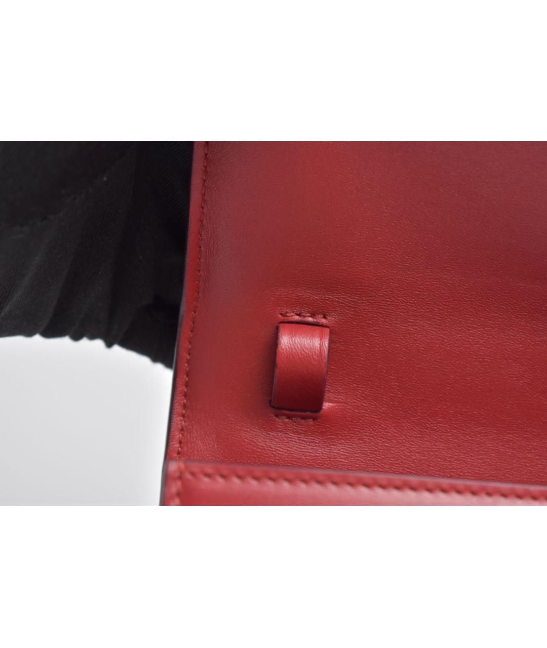CELINE Красная кожаная сумка через плечо, фото 7