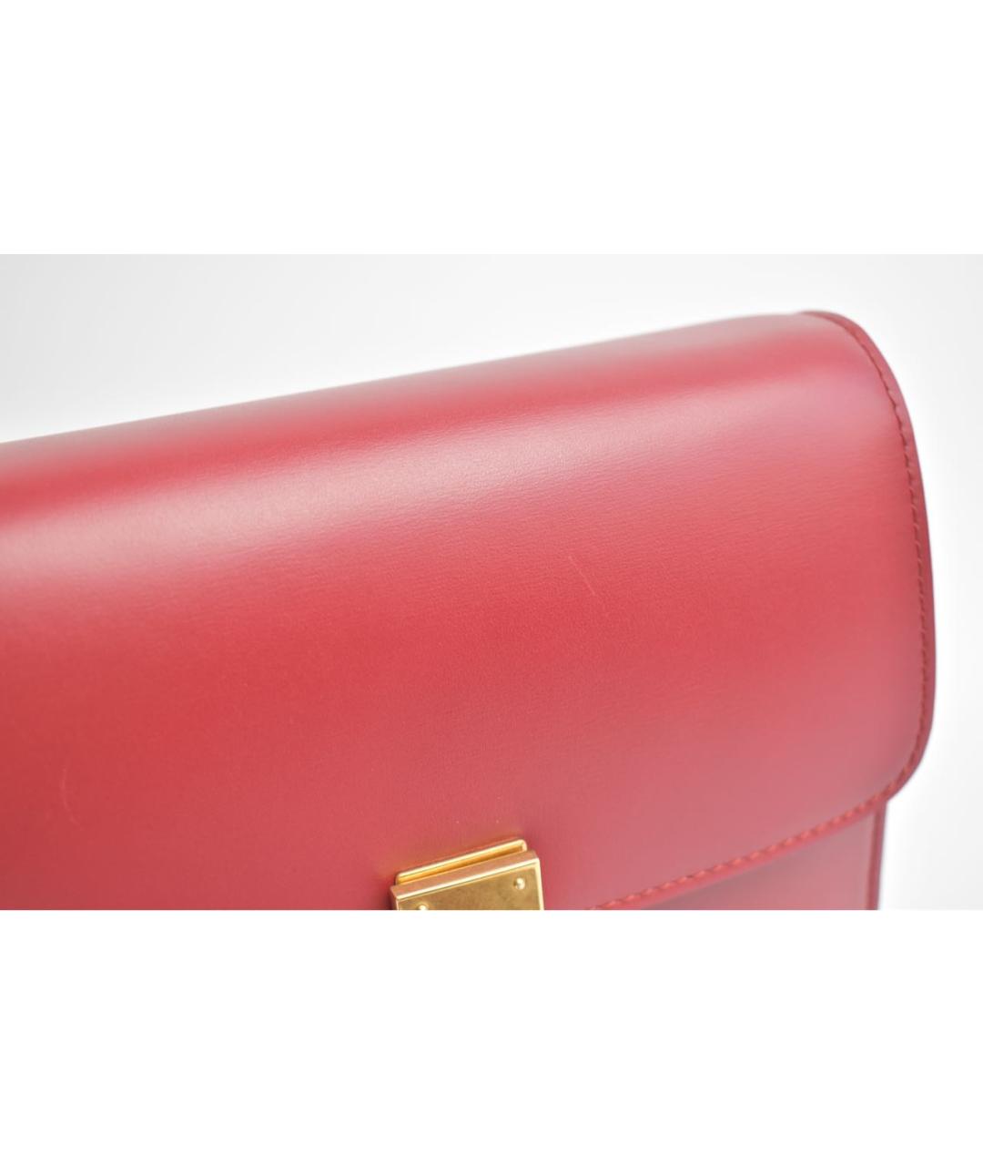 CELINE Красная кожаная сумка через плечо, фото 5