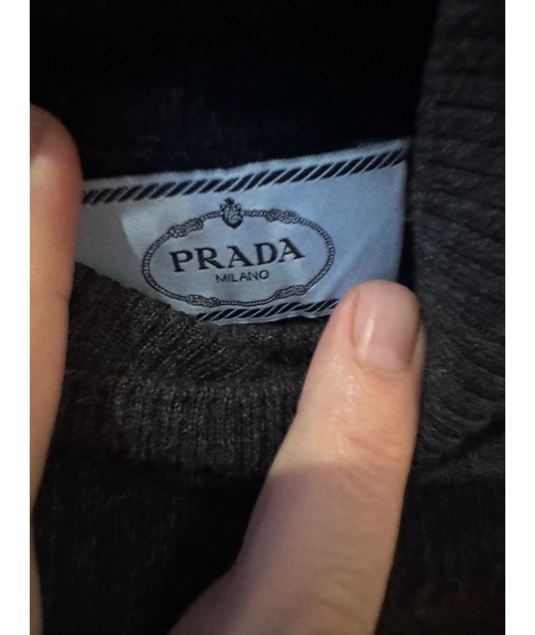PRADA Серая шерстяная водолазка, фото 3