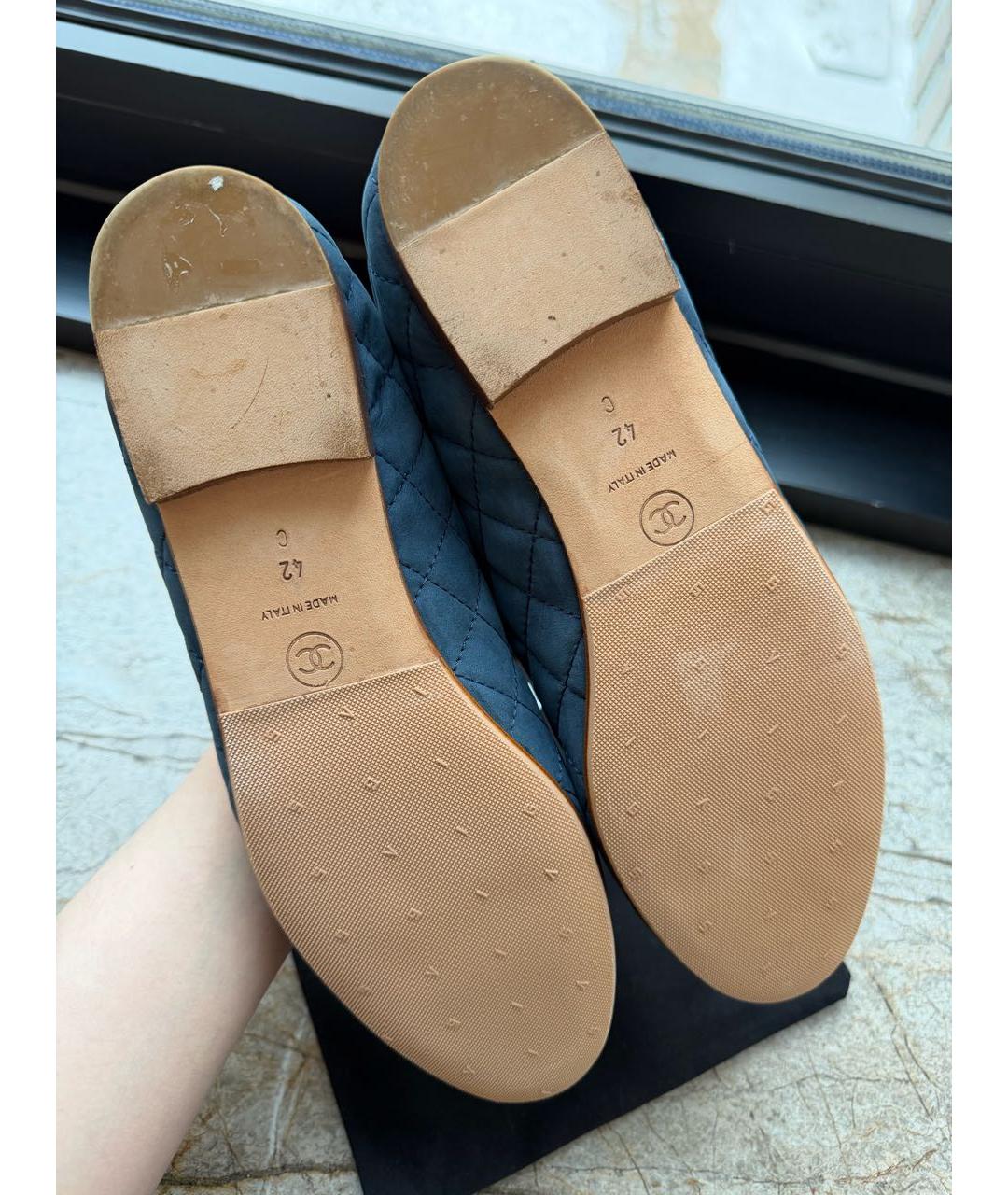 CHANEL Синие замшевые балетки, фото 5