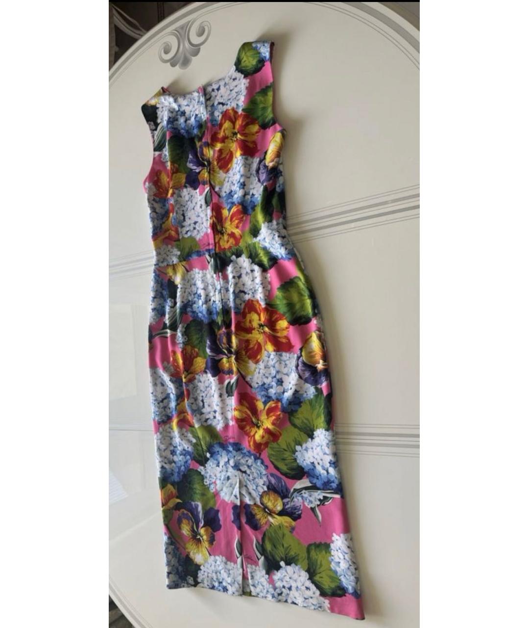 DOLCE&GABBANA Мульти хлопковое повседневное платье, фото 2