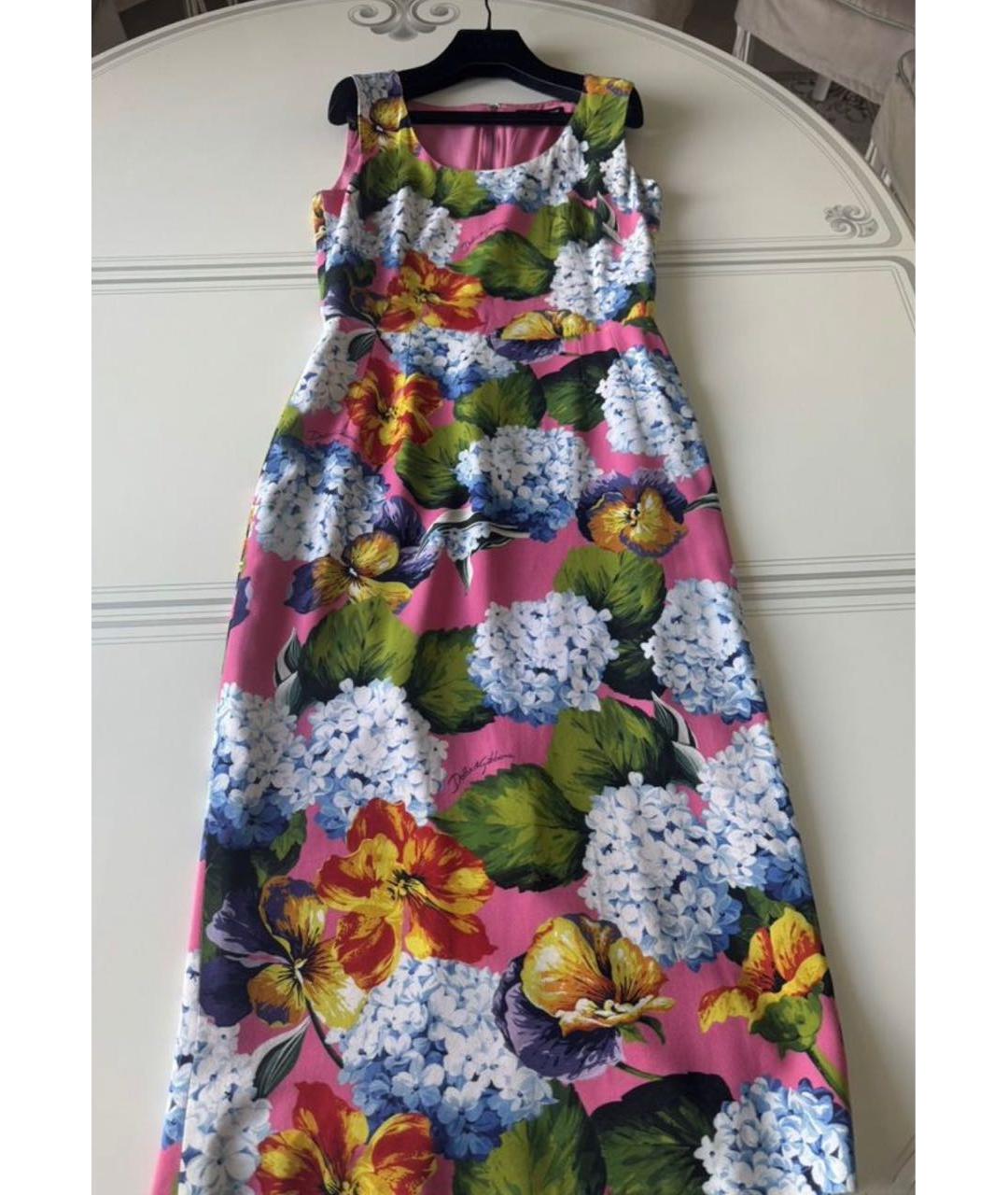 DOLCE&GABBANA Мульти хлопковое повседневное платье, фото 5