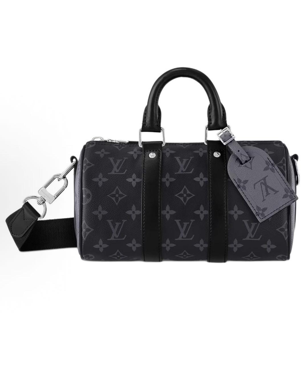 LOUIS VUITTON Черная сумка с короткими ручками, фото 5