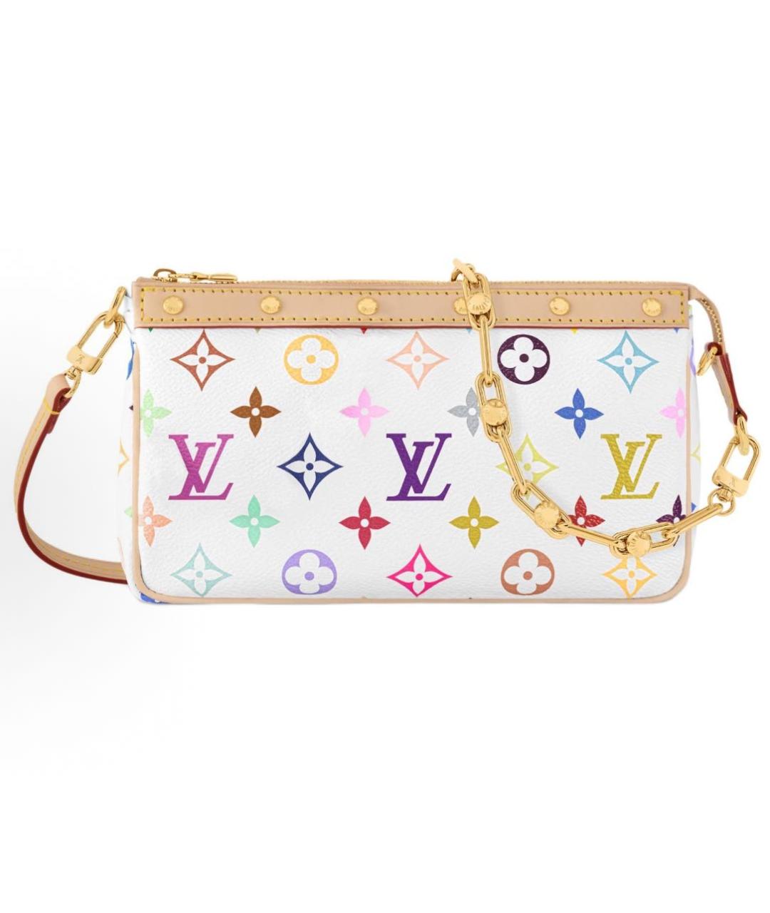 LOUIS VUITTON Белая сумка через плечо, фото 6