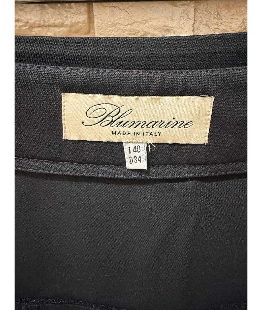 BLUMARINE Черная шерстяная юбка миди, фото 3