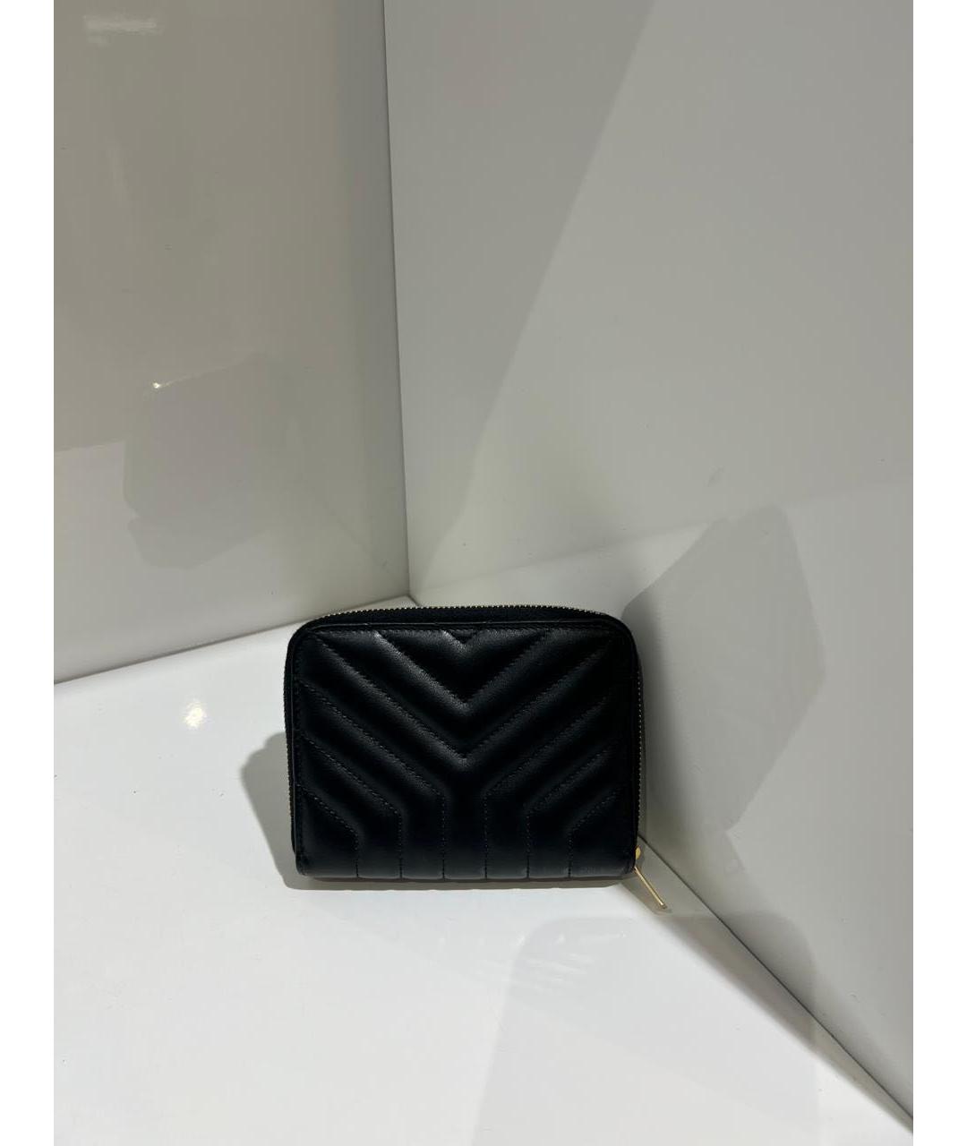 SAINT LAURENT Черный кожаный кошелек, фото 2
