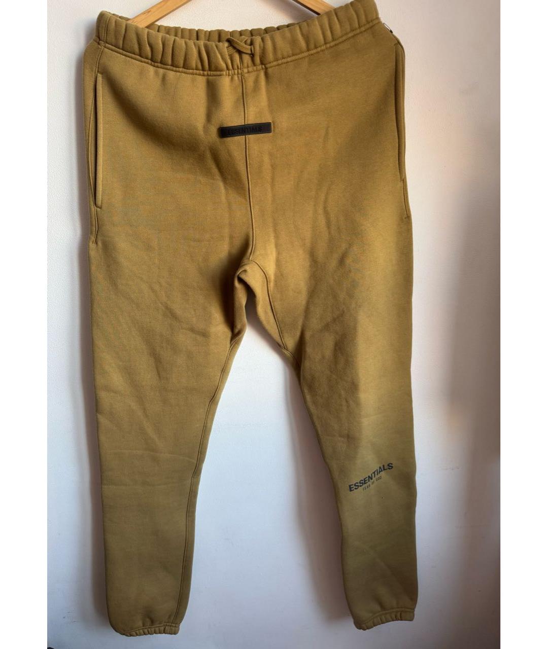 FEAR OF GOD ESSENTIALS Горчичные хлопковые повседневные брюки, фото 2