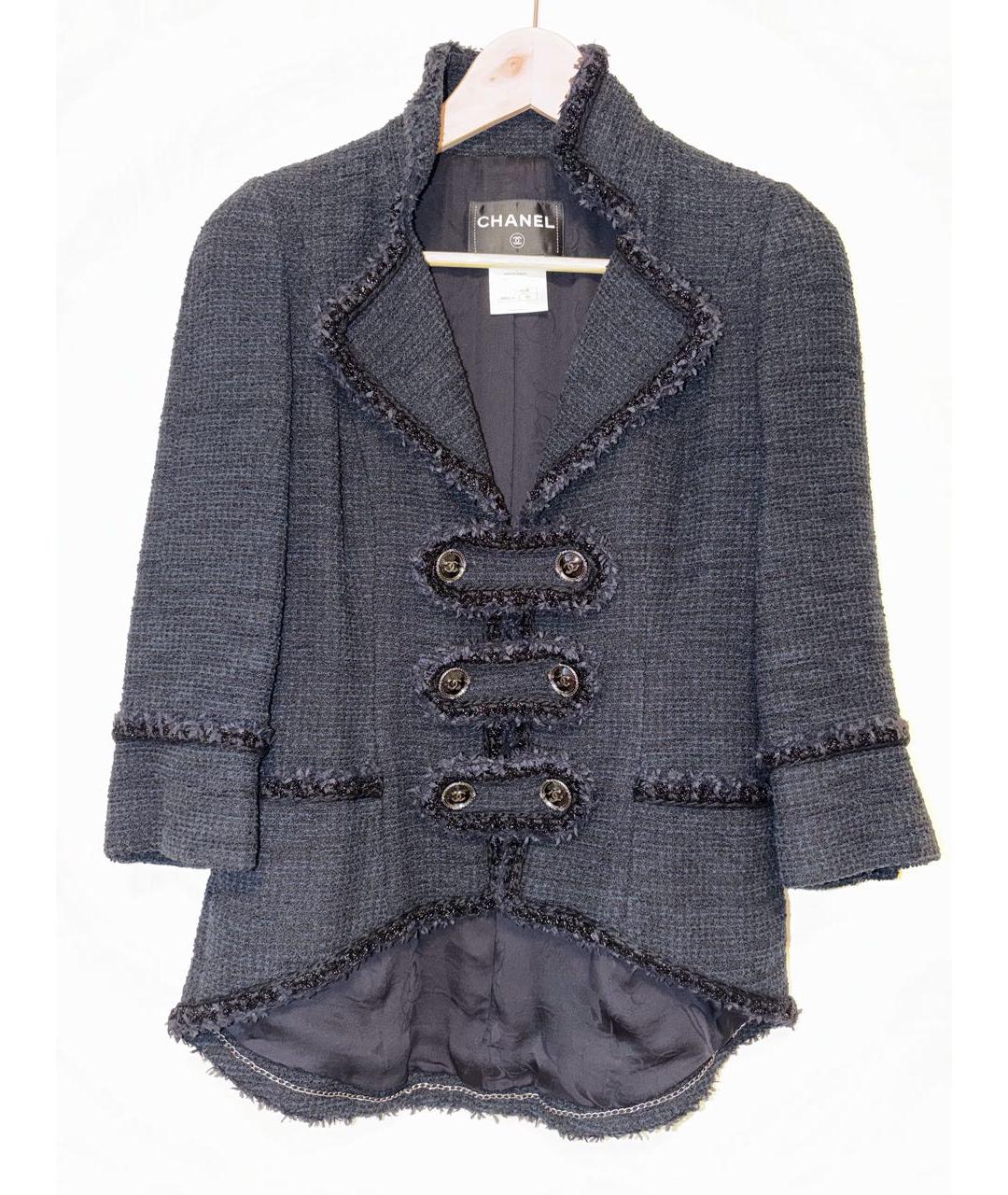 CHANEL Темно-синий жакет/пиджак, фото 9
