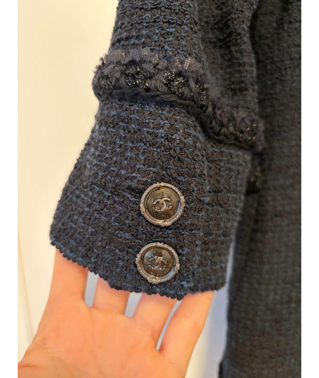 CHANEL Темно-синий жакет/пиджак, фото 6
