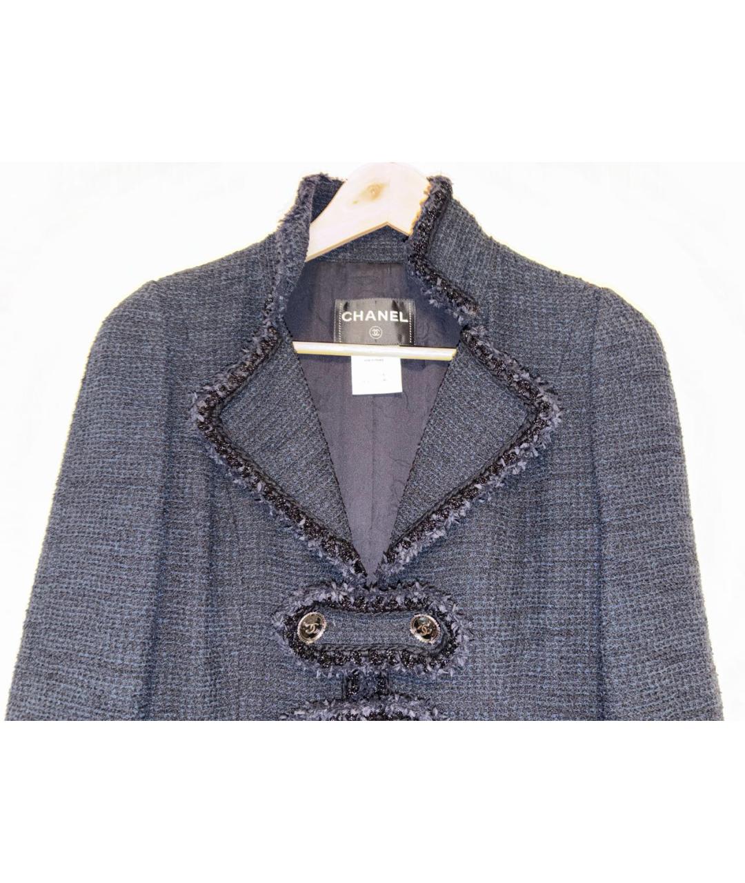 CHANEL Темно-синий жакет/пиджак, фото 3