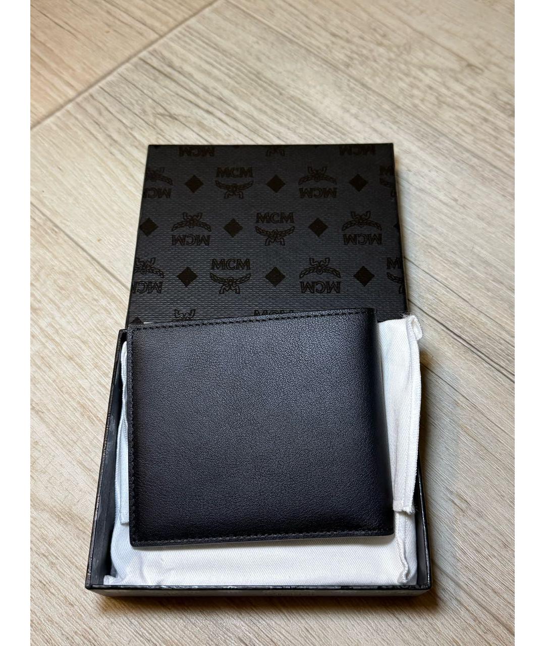 MCM Черный кожаный кошелек, фото 2