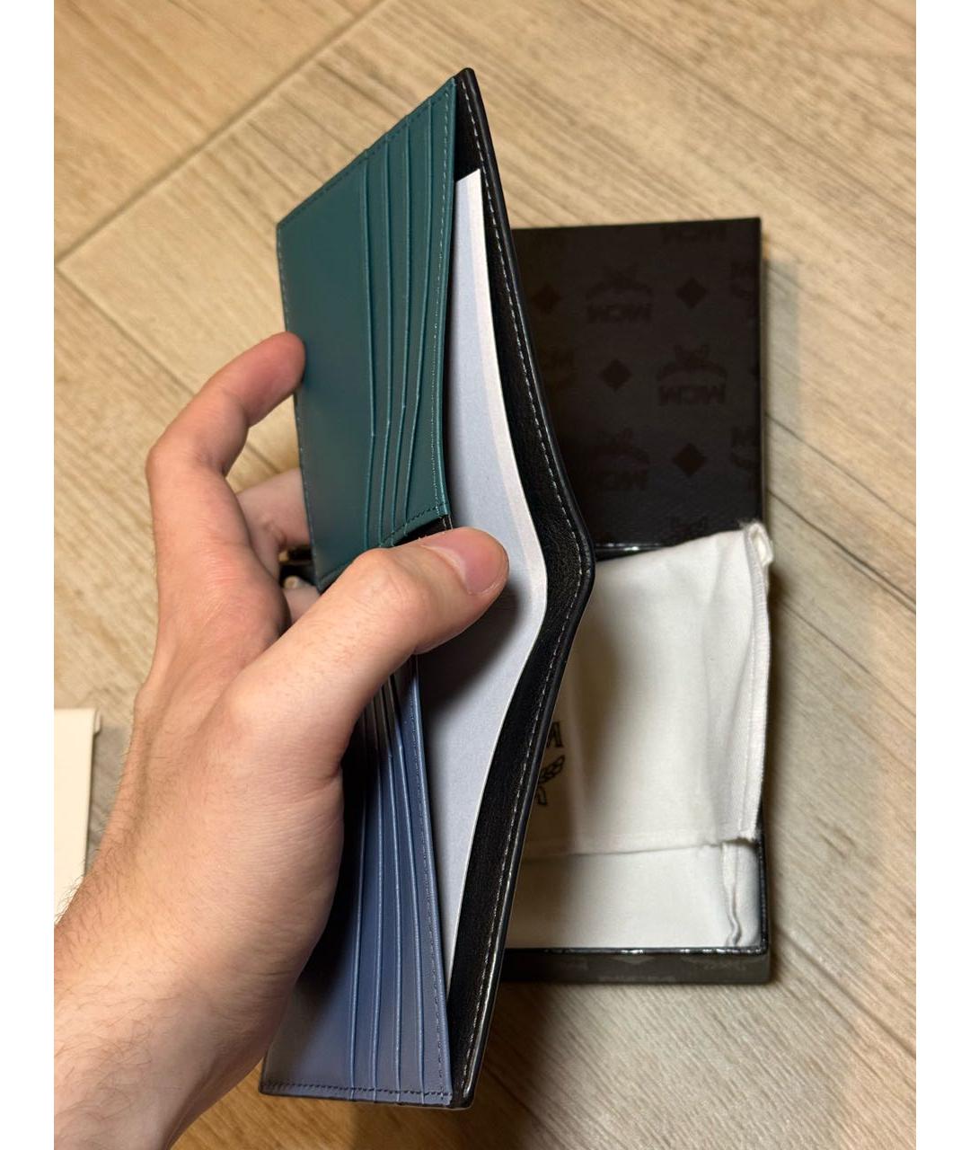 MCM Черный кожаный кошелек, фото 3